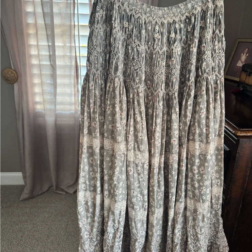 Magnolia Pearl Blue Floral Maxi Skirt *firm price* - Picture 2 of 3